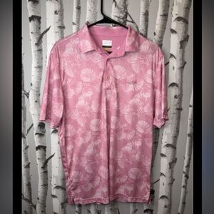 Men's Greg Norman Size M Shirts, Pink shark short sleeve sea shel!